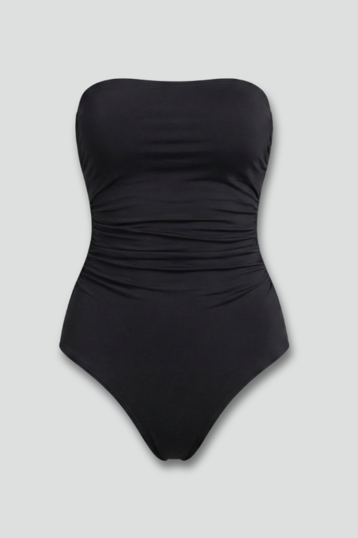 Maillot de Bain Femme Froncé Chic Sans Bretelles