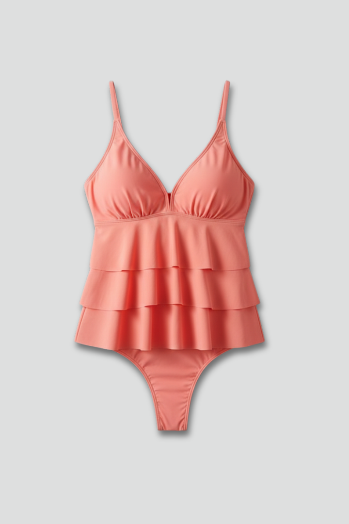 Maillot de Bain Femme Tankini Chic à Volants