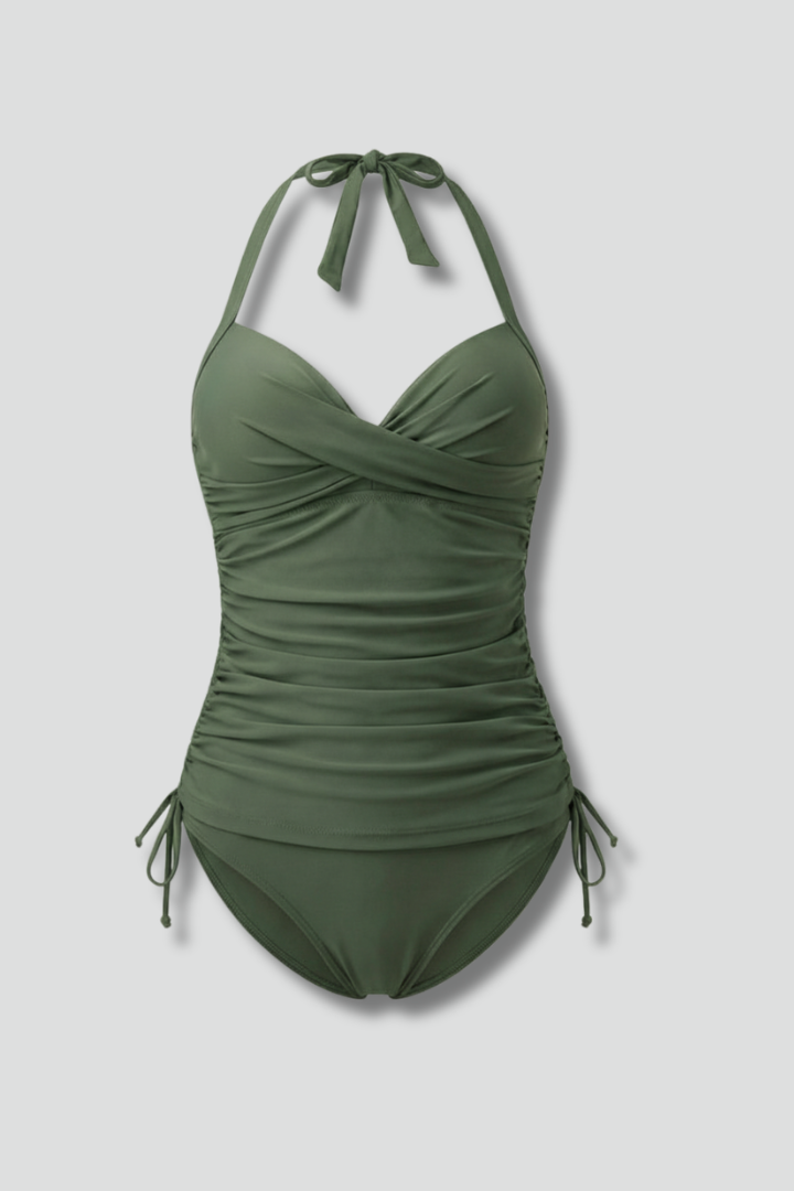 Maillot de Bain Une Pièce Gainant Drapé Dos Nu