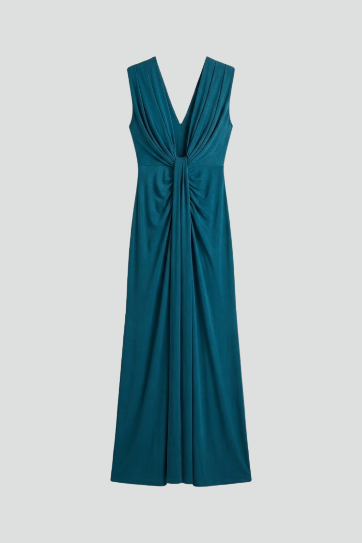 Robe de soirée Femme longue drapée à décolleté plongeant